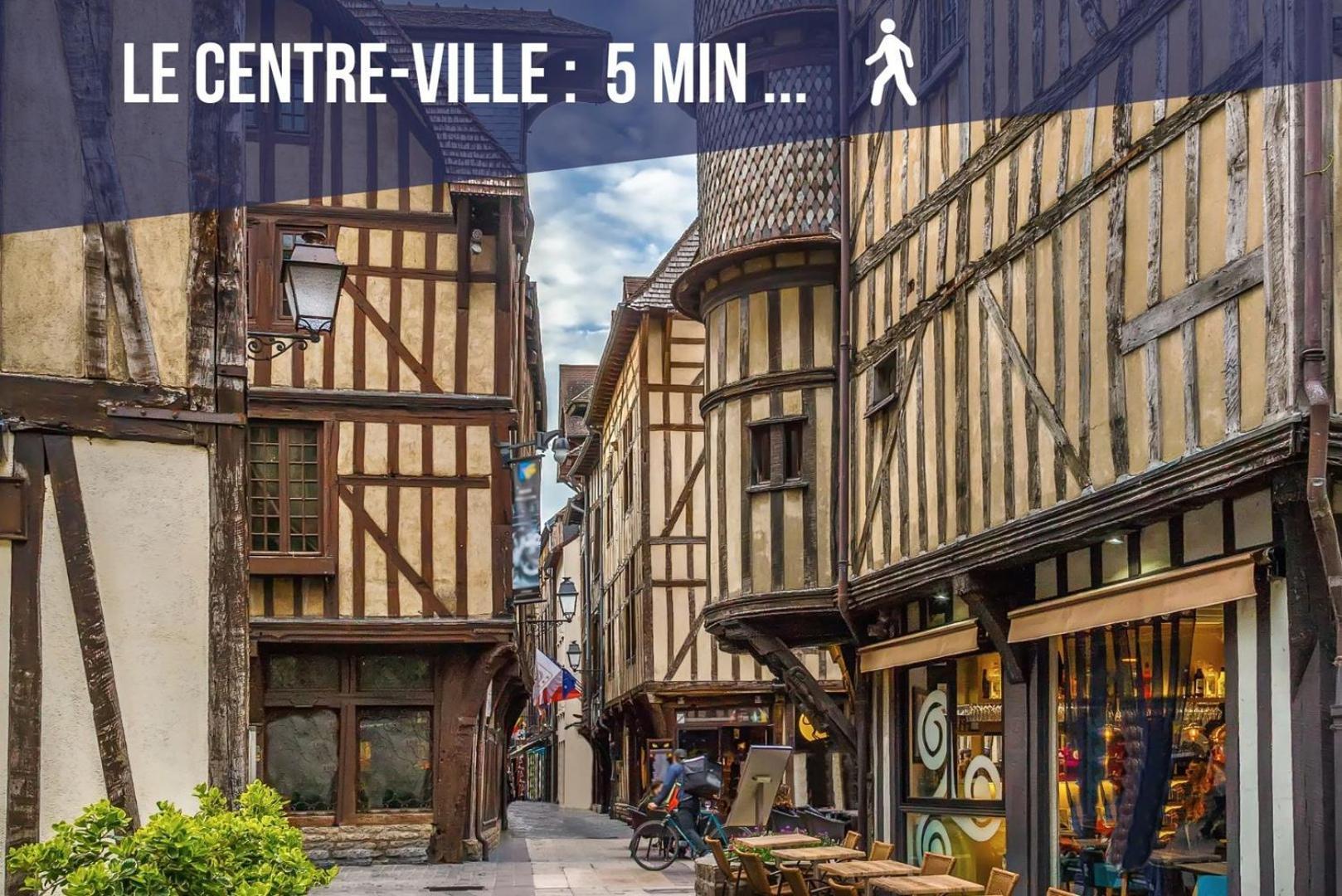 Le Travel - Appartement Equipe Proche Centre Et Yschools Troyes Eksteriør billede